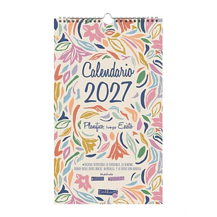 Finocam Talkual Calendario de Pared - Anual 2027 - Mes Vista - 210x360mm - Espiral Doble - Papel de 135g/m2 - Espacio para Escribir - Ilustraciones Su