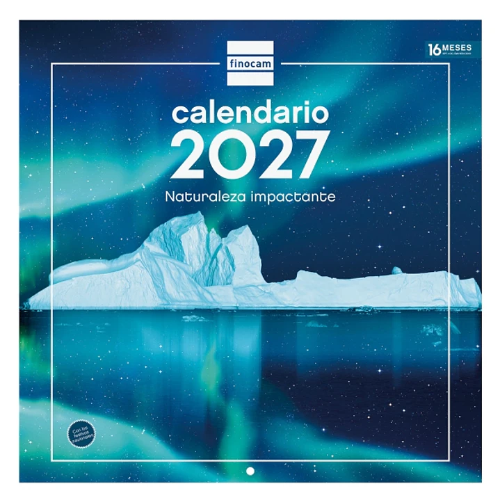 Finocam Naturaleza Calendario de Pared - 16 Meses 26/27 - Mes Vista - 300x300mm - Papel de 170g/m2 - Imagenes Tematicas Surtidas - Espacio para Notas 1