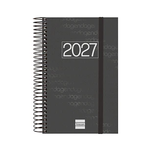 Finocam Espiral Basics Year Agenda - Anual 2027 - 1 Dia por Pagina - Formato E5 - 117x181mm - Espiral - Tapa de Polipropileno - Esquinas Microperforad