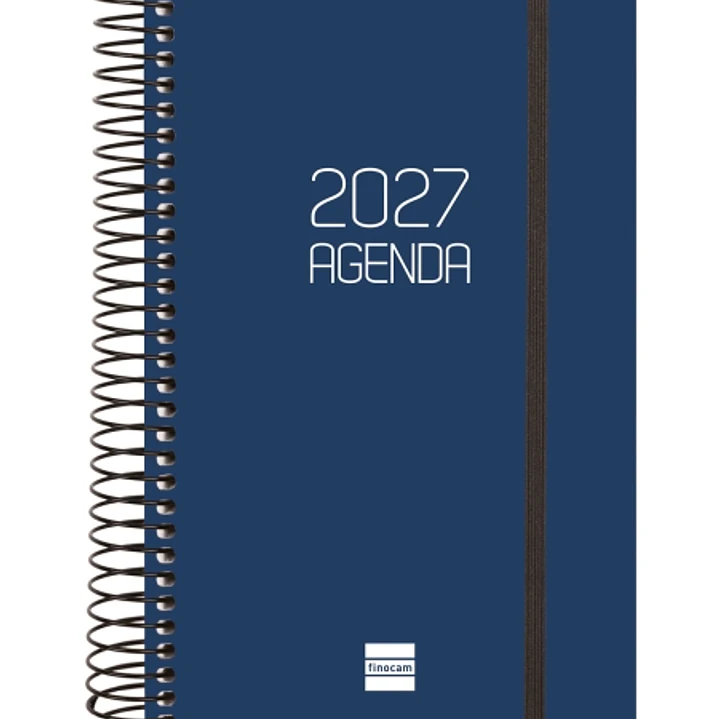 Finocam Espiral Basics Opaque Agenda - Anual 2027 - 1 Dia por Pagina - Formato E5 - 117x181mm - Espiral - Tapa de Polipropileno - Esquinas Microperfor 1