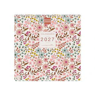 Finocam Moniquilla Calendario de Pared - Anual 2027 - Mes Vista - 300x300mm - Papel de 170g/m2 - Ilustraciones Surtidas - Espacio para Notas