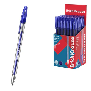 ErichKrause R-301 Gel Stick Classic Boligrafo con Capuchon - Punta de 0.5mm - Trazo 0.4mm - Tinta de Gel - Resistente al Agua - Secado Rapido - Color 