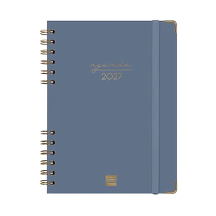 Finocam Espiral Trendy Alma Agenda - Anual 2027 - Semana Vista Horizontal - Formato E10 - 155x212mm - Espiral - Tapa Dura de Carton Forrado - Esquinas