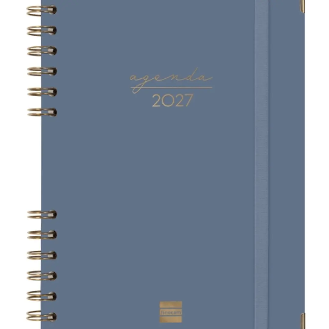 Finocam Espiral Trendy Alma Agenda - Anual 2027 - Semana Vista Horizontal - Formato E10 - 155x212mm - Espiral - Tapa Dura de Carton Forrado - Esquinas 1