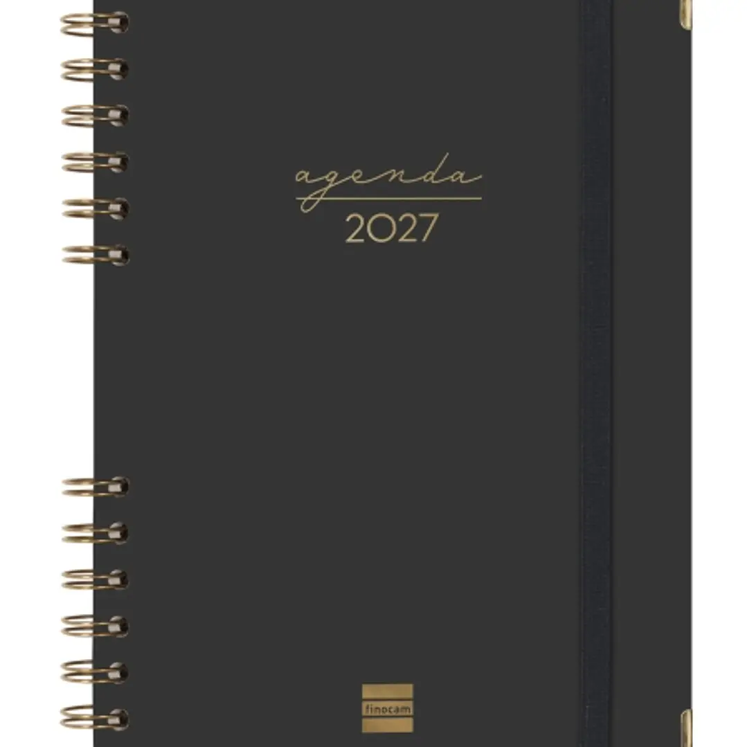 Finocam Espiral Trendy Alma Agenda - Anual 2027 - Semana Vista Horizontal - Formato E10 - 155x212mm - Espiral - Tapa Dura de Carton Forrado - Esquinas 1