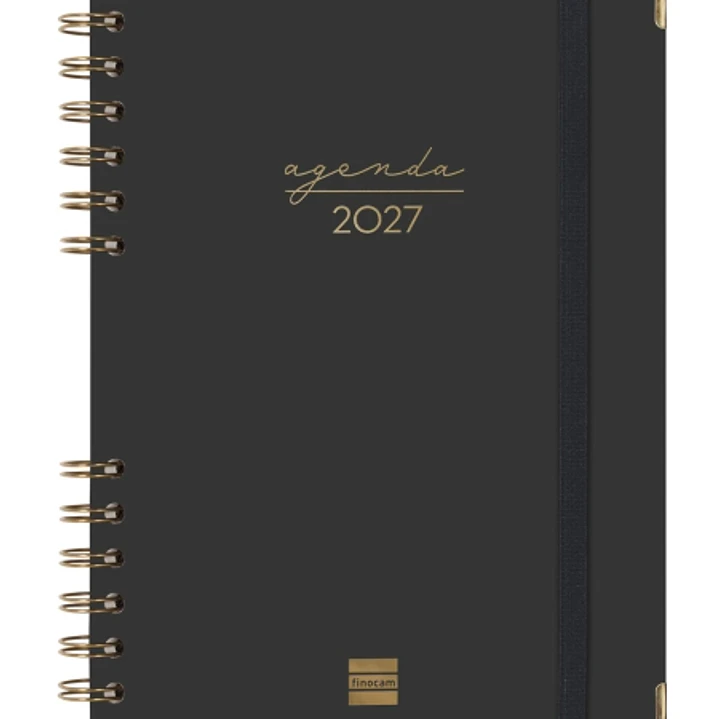 Finocam Espiral Trendy Alma Agenda - Anual 2027 - Semana Vista Horizontal - Formato E10 - 155x212mm - Espiral - Tapa Dura de Carton Forrado - Esquinas 1