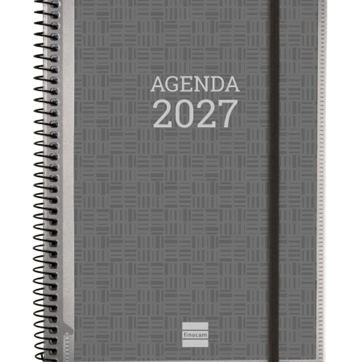 Finocam Basics Personalizable Agenda en Catalan - Anual 2027 - Semana Vista Horizontal - Formato E10 - 155x212mm - Espiral - Tapa de Polipropileno - E 1
