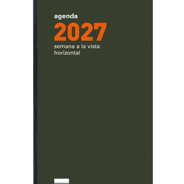 Finocam P499 Recambio para Agenda Plana - Anual 2027 - Semana Vista Horizontal - Formato PL4 - 80x150mm - Papel de 60g/m2 - Color Crema 1
