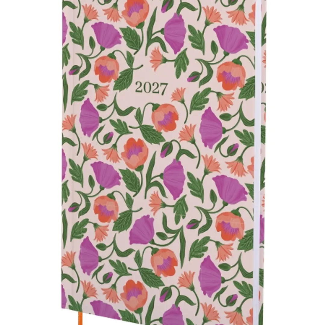 Finocam Dynamic Porto Design Camila Agenda Profesional - Anual 2027 - Semana Vista Vertical - 140x204mm - Tapa Dura de Carton Forrado - Esquinas Micro 1