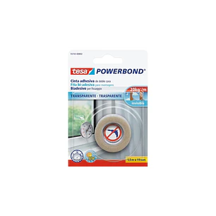 Tesa Powerbond Cinta Adhesiva de Doble Cara 19mm x 1.5m - Transparente