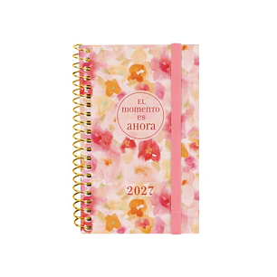 Finocam Trendy Design Collection Ahora Agenda - Anual 2027 - Semana Vista Horizontal - Formato E3 - 79x127mm - Espiral - Tapa de Polipropileno - Esqui