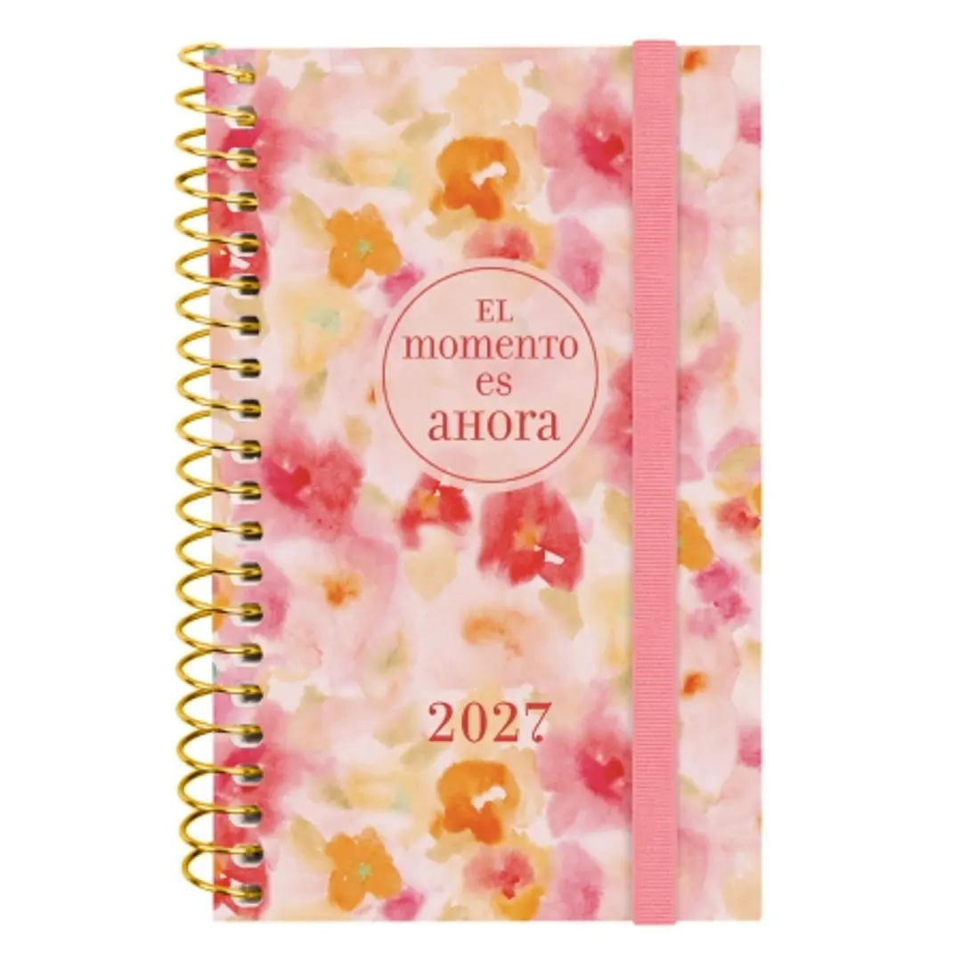 Finocam Trendy Design Collection Ahora Agenda - Anual 2027 - Semana Vista Horizontal - Formato E3 - 79x127mm - Espiral - Tapa de Polipropileno - Esqui 1