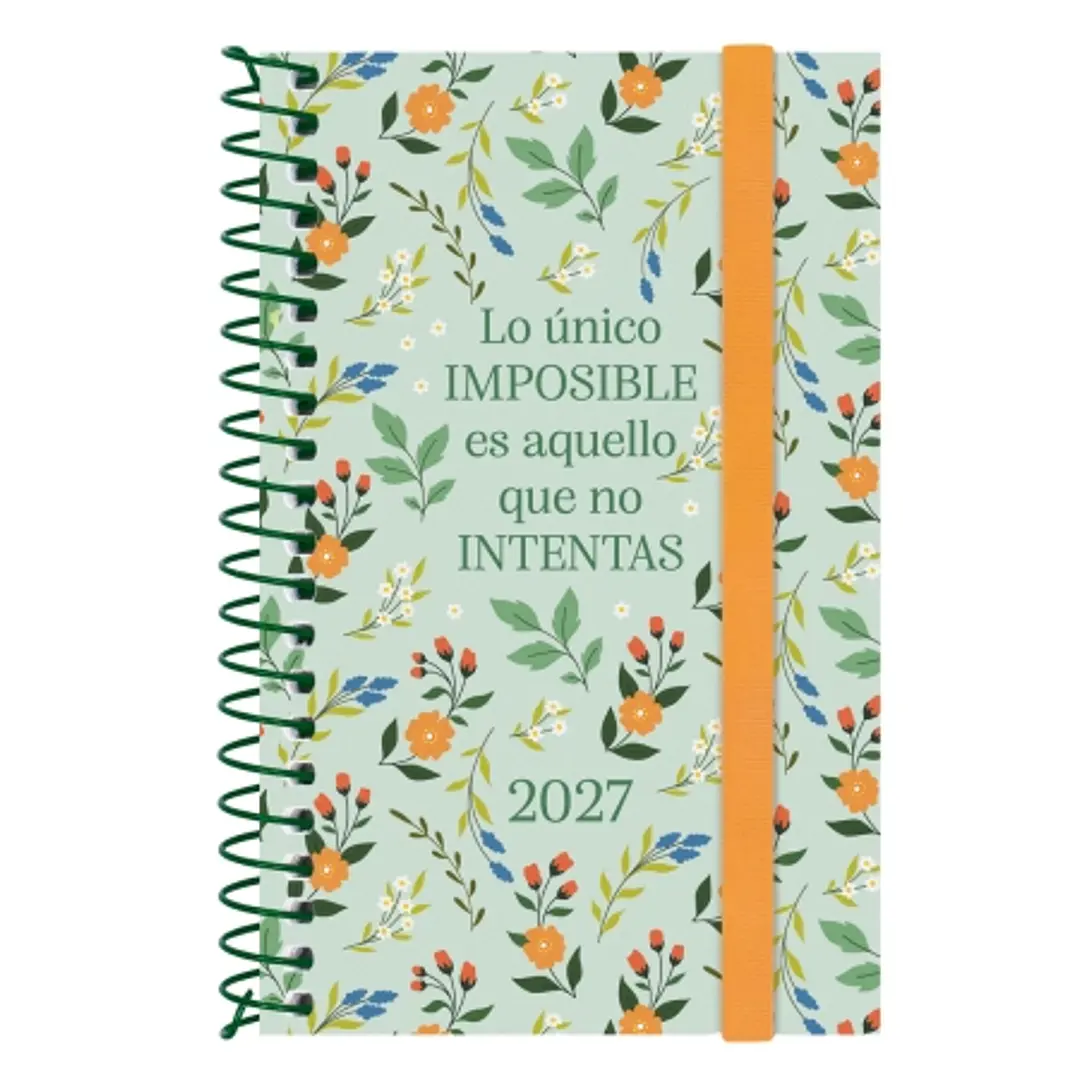 Finocam Trendy Design Collection Imposible Agenda - Anual 2027 - Semana Vista Horizontal - Formato E3 - 79x127mm - Espiral - Tapa de Polipropileno - E 1