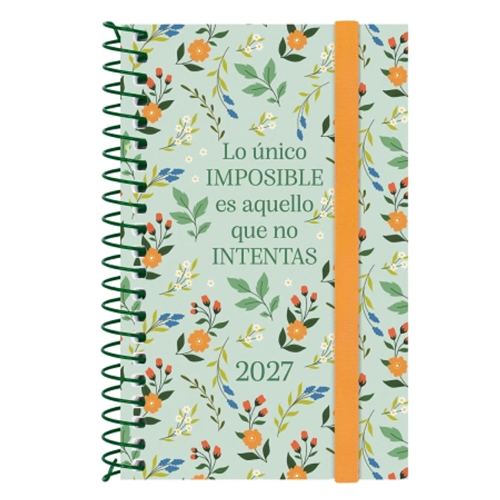 Finocam Trendy Design Collection Imposible Agenda - Anual 2027 - Semana Vista Horizontal - Formato E3 - 79x127mm - Espiral - Tapa de Polipropileno - E 1