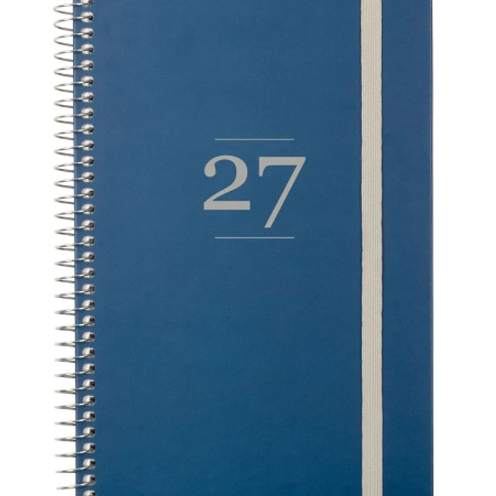 Finocam Moda Agenda Internacional - Anual 2027 - Semana Vista Vertical - 140x204mm - Goma Elastica - Tapa Dura de Carton Forrado - Esquinas Microperfo 1