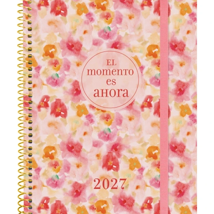 Finocam Trendy Design Collection Ahora Agenda - Anual 2027 - Semana Vista Horizontal - Formato E10 - 155x212mm - Espiral - Tapa de Polipropileno - Esq 1