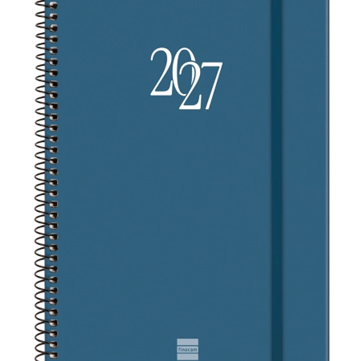 Finocam Espiral Basics My Agenda - Anual 2027 - Semana Vista Horizontal - Formato E10 - 155x212mm - Espiral - Tapa Dura de Carton Forrado - Esquinas M 1