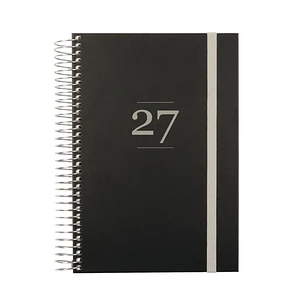 Finocam Moda Agenda Internacional - Anual 2027 - 1 Dia por Pagina - 140x204mm - Goma Elastica - Tapa Dura de Carton Forrado - Esquinas Microperforadas