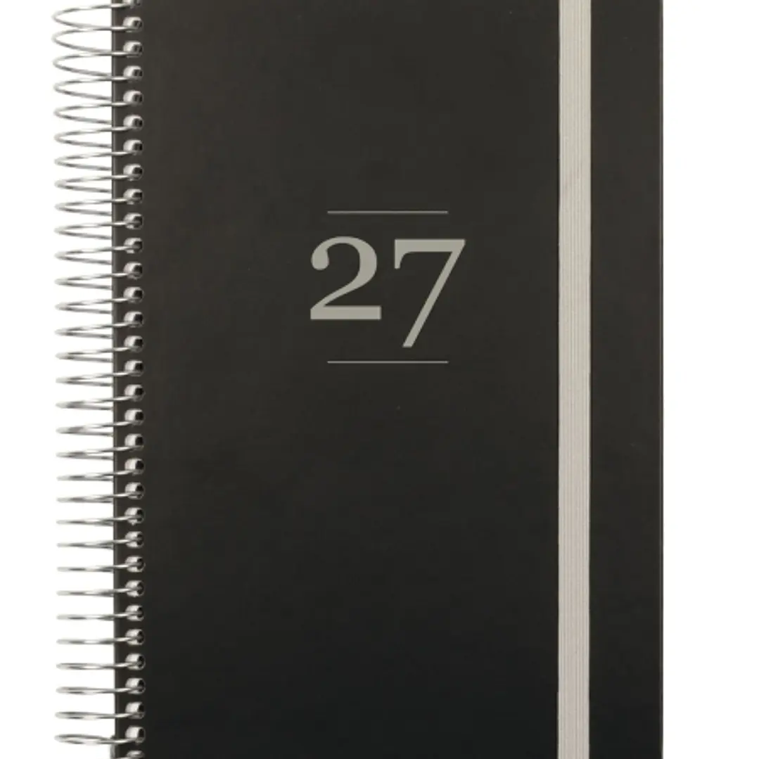 Finocam Moda Agenda Internacional - Anual 2027 - 1 Dia por Pagina - 140x204mm - Goma Elastica - Tapa Dura de Carton Forrado - Esquinas Microperforadas 1