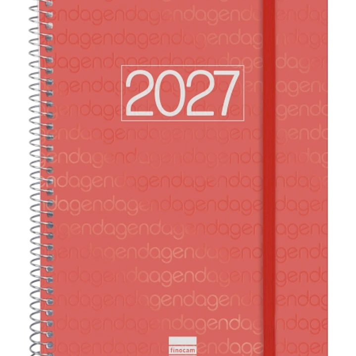 Finocam Espiral Basics Year Agenda - Anual 2027 - Semana Vista Vertical - Formato E10 - 155x212mm - Espiral - Tapa de Polipropileno - Esquinas Micrope 1
