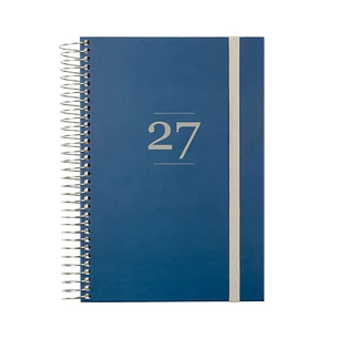 Finocam Moda Agenda Internacional - Anual 2027 - 1 Dia por Pagina - 140x204mm - Goma Elastica - Tapa Dura de Carton Forrado - Esquinas Microperforadas