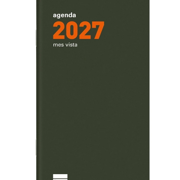 Finocam P497C Recambio para Agenda Plana en Catalan - Anual 2027 - Mes Vista - Formato PL4 - 80x150mm - Papel de 90g/m2 - Color Crema 1