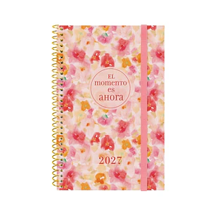 Finocam Trendy Design Collection Ahora Agenda - Anual 2027 - Semana Vista Horizontal - Formato E5 - 117x181mm - Espiral - Tapa de Polipropileno - Esqu