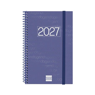 Finocam Espiral Basics Year Agenda - Anual 2027 - Semana Vista Horizontal - Formato E5 - 117x181mm - Espiral - Tapa de Polipropileno - Esquinas Microp