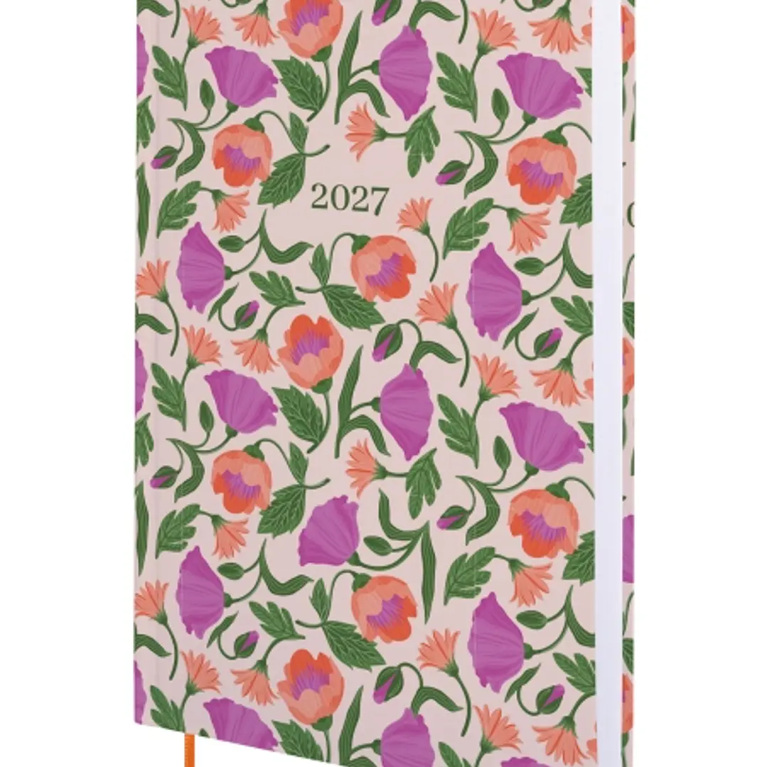 Finocam Dynamic Porto Design Camila Agenda Profesional - Anual 2027 - 1 Dia por Pagina - Formato Y10 - 140x204mm - Tapa Dura de Carton Forrado - Esqui 1