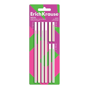 ErichKrause Neon Pack de 8 Blocs de 20 Marcadores de Pagina - Reposicionables - Plastico - 3 Formatos Diferentes - Colores Surtidos