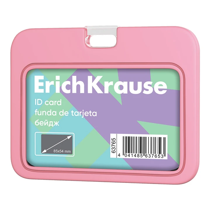 ErichKrause Pastel Funda para Tarjeta - Orientacion Horizontal - Silicona - Formato 54x85mm - Color Rosa 1