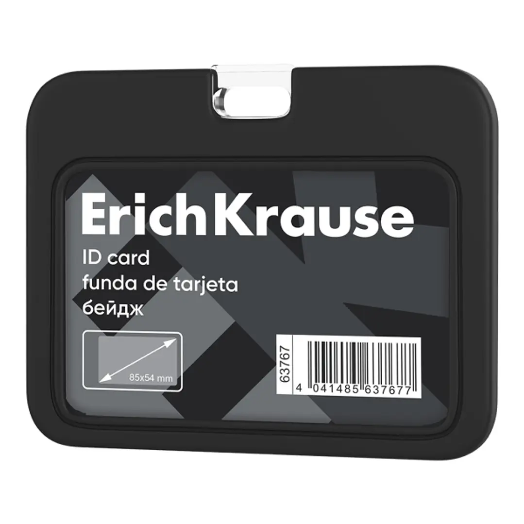 ErichKrause Funda para Tarjeta - Orientacion Horizontal - Silicona - Formato 54x85mm - Color Negro 1