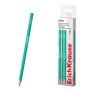 ErichKrause Prime Lapiz de Grafito - Mina HB de 2.2mm - Cuerpo Hexagonal - Plastico - Agarre Ergonomico - Color Turquesa