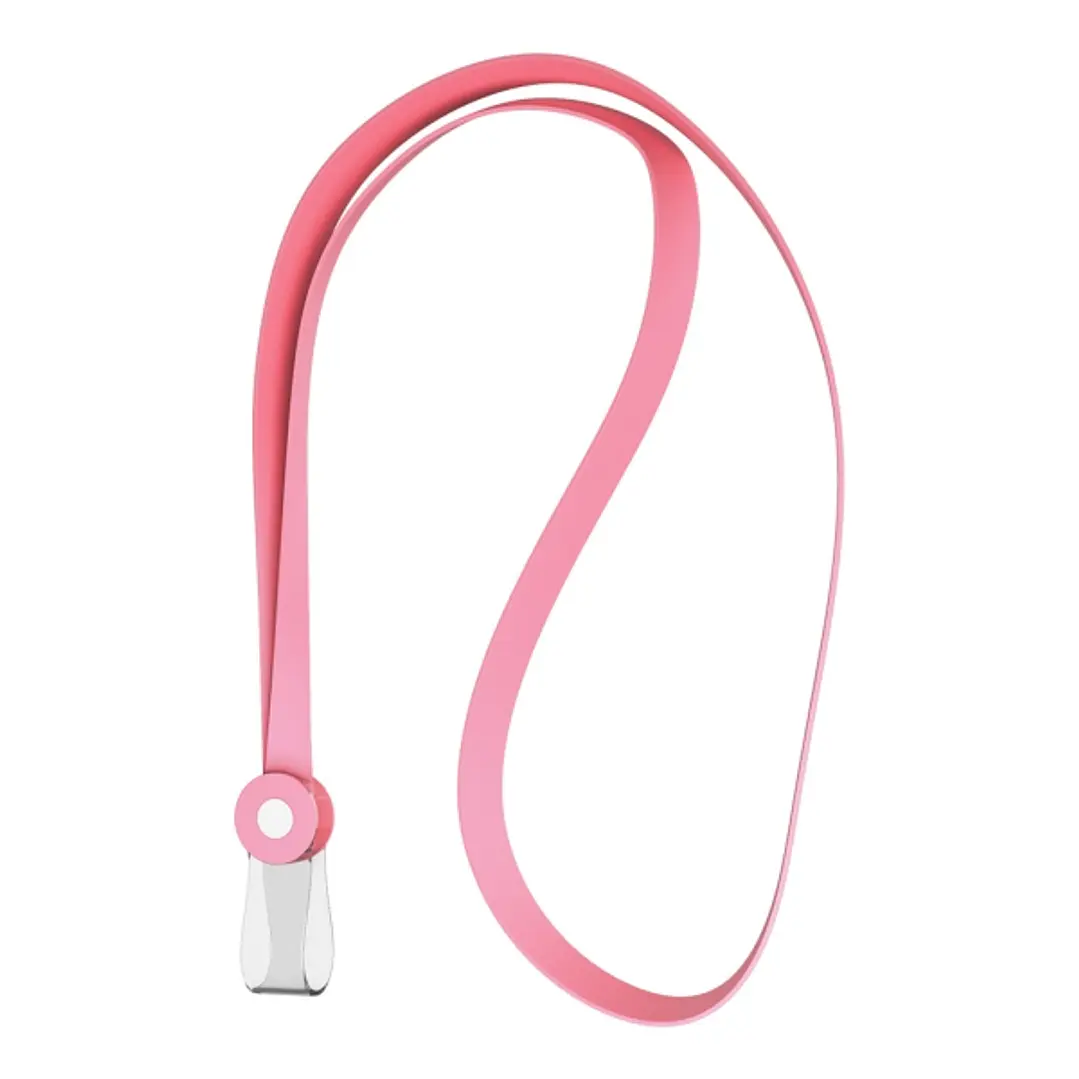 ErichKrause Colgante para Funda de Tarjeta - Silicona - 12mm de Ancho - 40cm de Largo - Color Rosa 1