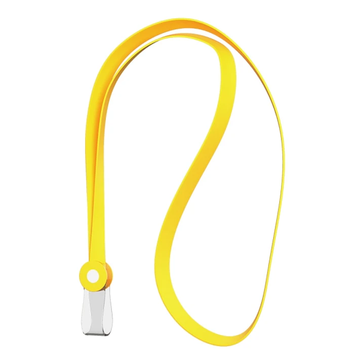 ErichKrause Colgante para Funda de Tarjeta - Silicona - 12mm de Ancho - 40cm de Largo - Color Amarillo 1