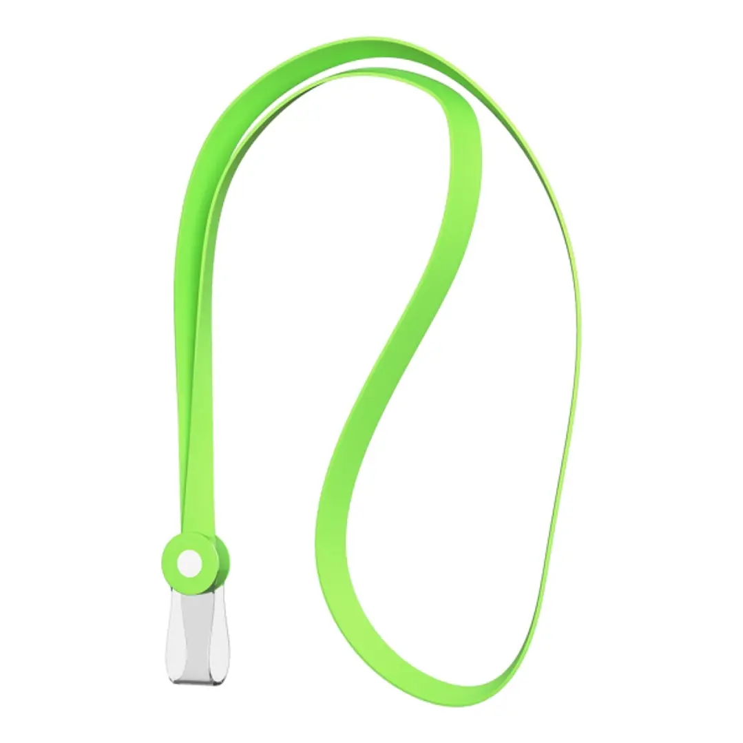 ErichKrause Colgante para Funda de Tarjeta - Silicona - 12mm de Ancho - 40cm de Largo - Color Verde 1