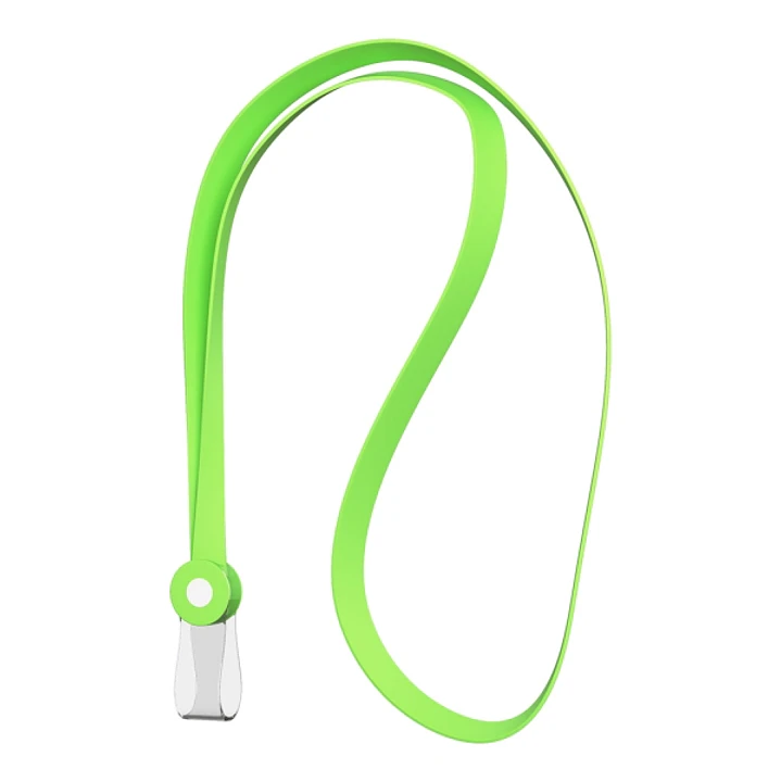 ErichKrause Colgante para Funda de Tarjeta - Silicona - 12mm de Ancho - 40cm de Largo - Color Verde 1