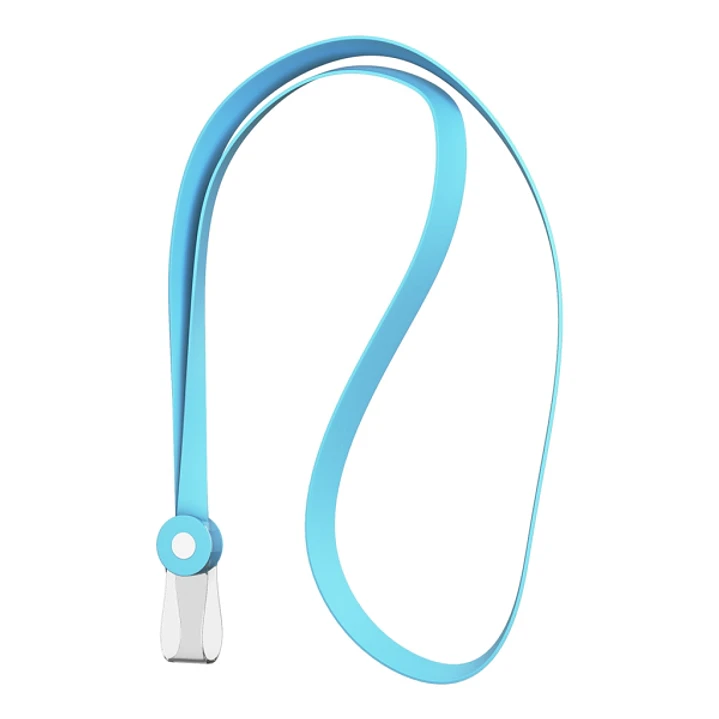 ErichKrause Colgante para Funda de Tarjeta - Silicona - 12mm de Ancho - 40cm de Largo - Color Azul Claro 1
