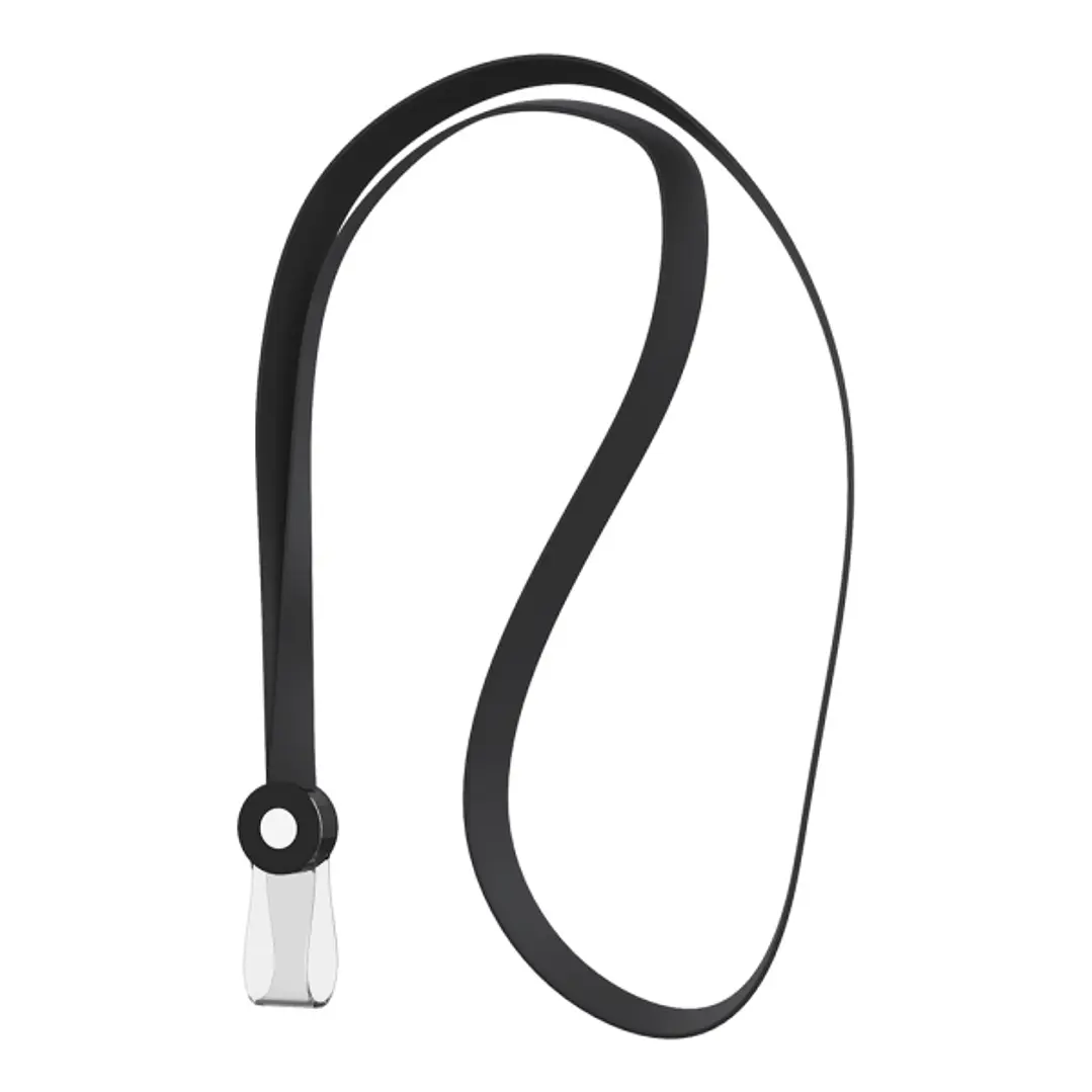 ErichKrause Colgante para Funda de Tarjeta - Silicona - 12mm de Ancho - 40cm de Largo - Color Negro 1