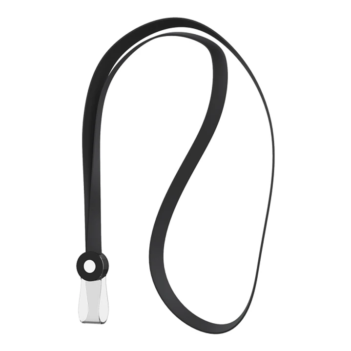 ErichKrause Colgante para Funda de Tarjeta - Silicona - 12mm de Ancho - 40cm de Largo - Color Negro 1