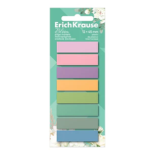 ErichKrause Pastel Bloom Pack de 8 Blocs de 20 Marcadores de Pagina - Reposicionables - Plastico - 12x45mm - Colores Surtidos