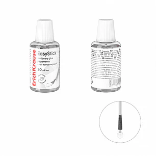 ErichKrause EasyStick Pegamento con Pincel - 20ml - No Toxico - sin Disolventes - Multisuperficie - Color Transparente