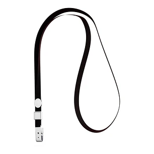 ErichKrause Colgante para Funda de Tarjeta - Cordon de Poliester - 10mm de Ancho - 38cm de Largo - Color Negro