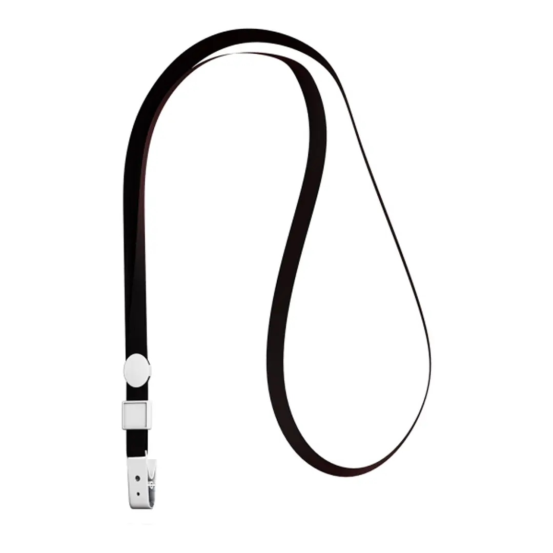 ErichKrause Colgante para Funda de Tarjeta - Cordon de Poliester - 10mm de Ancho - 38cm de Largo - Color Negro 1