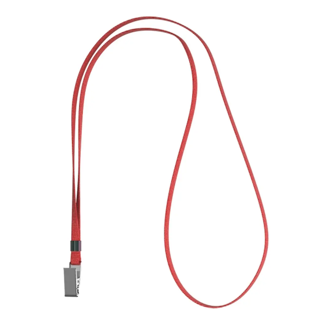 ErichKrause Colgante para Funda de Tarjeta - Cordon de Poliester - 12mm de Ancho - 42cm de Largo - Color Rojo 1