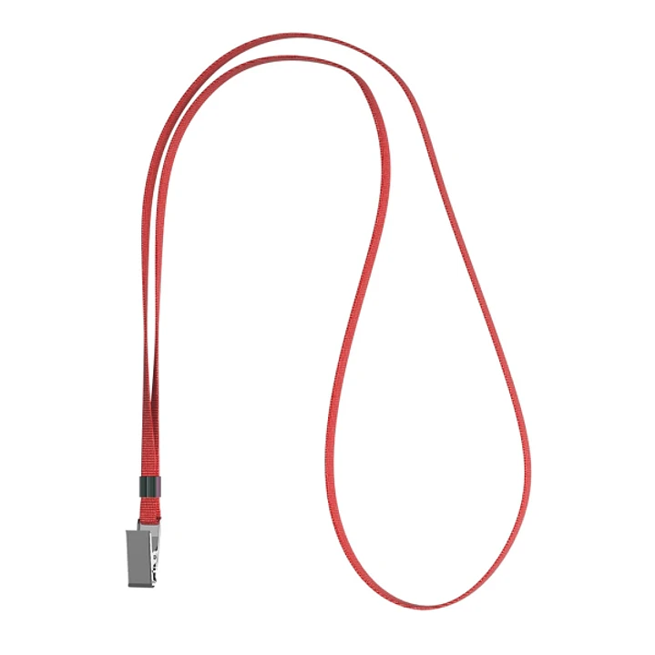 ErichKrause Colgante para Funda de Tarjeta - Cordon de Poliester - 12mm de Ancho - 42cm de Largo - Color Rojo 1