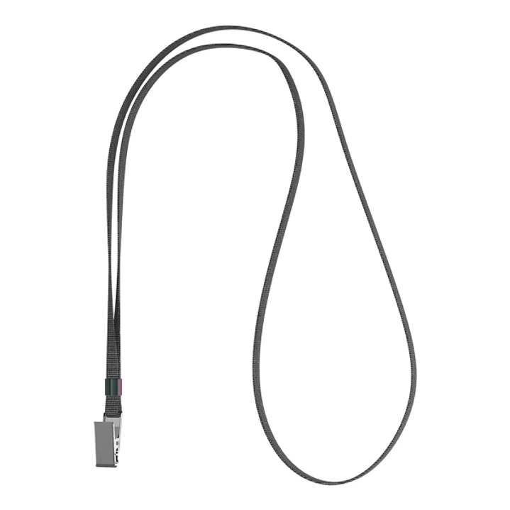 ErichKrause Colgante para Funda de Tarjeta - Cordon de Poliester - 12mm de Ancho - 42cm de Largo - Color Gris 1