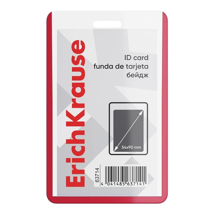 ErichKrause Funda para Tarjeta - Orientacion Vertical - PVC - Formato 54X90mm - Color Rojo 1