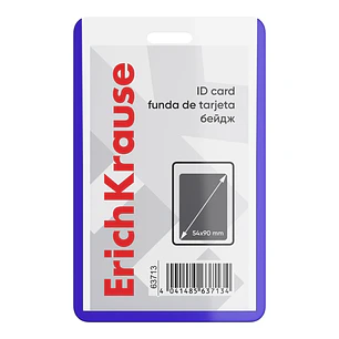 ErichKrause Funda para Tarjeta - Orientacion Vertical - PVC - Formato 54X90mm - Color Azul
