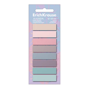 ErichKrause Manga Pack de 8 Blocs de 20 Marcadores de Pagina - Reposicionables - Plastico - 12x45mm - Colores Surtidos